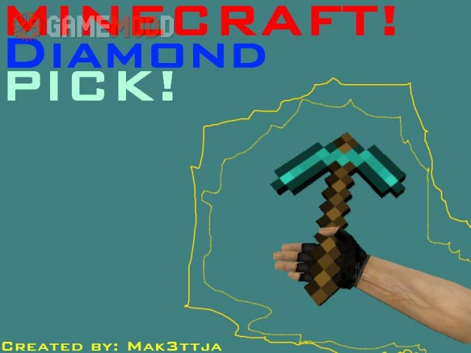 Minecraft Pickaxe Knife Skin
