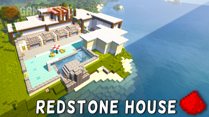 Redstone Modern House 1 9 4 1 8 9 Minecraft Maps Gamemodd