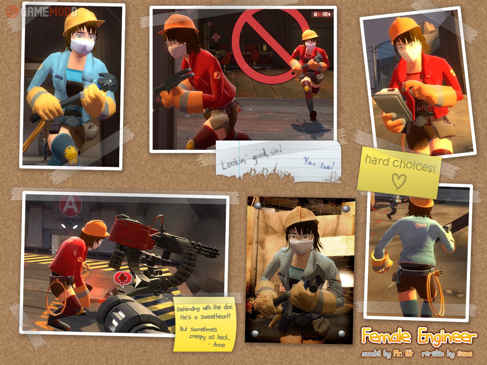 Re engineer. Team Fortress 2 инженер модель. Team Fortress 2 Engineer female. Tf2 fem Sentry. Tf2 Engineer Sentry.